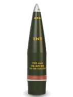 155mm Ammunition HE Bourrelet (BB)
