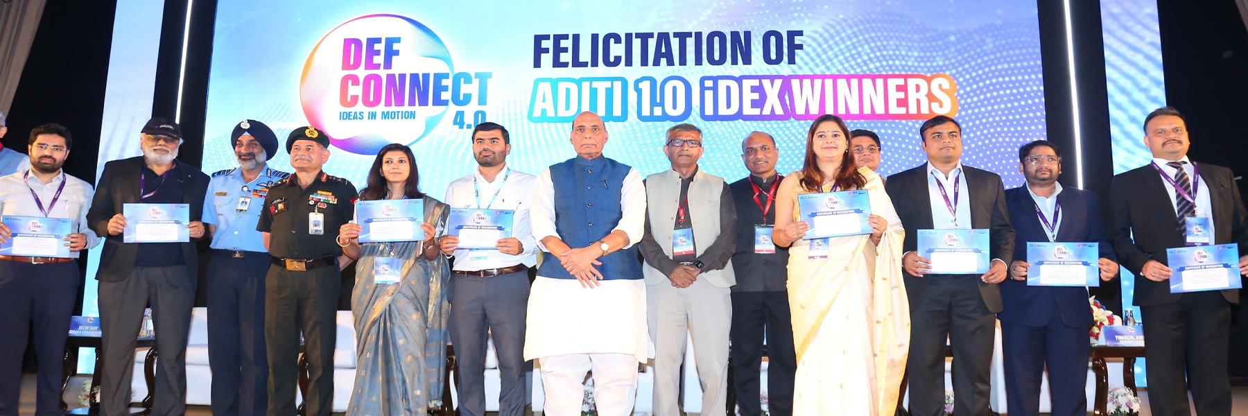 Def Connect 4.0 - Ideas in motion, felicitation of aditi 1.0 idex winners