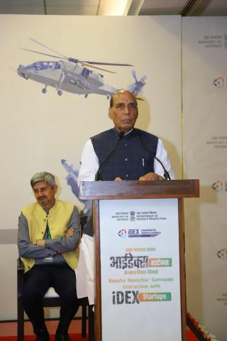 Raksha Navachar Samvaad Interaction with iDEX Startups - 2