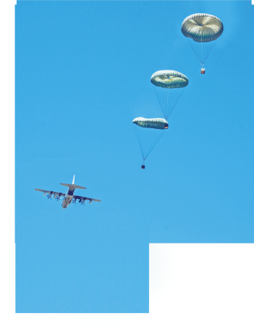 Equipment Cargo Aerial Delivery Supply Drop Parachute 8.5 Mtr