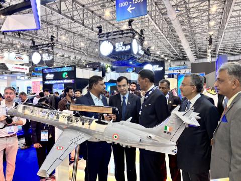 Raksha Rajya Mantri Shri Sanjay Seth inaugurated the India Pavilion at Dubai Air show 2025 in the presence of Ambassador of India to the UAE Dr. Deepak Mittal, Joint Secretary (Defence Production) Shri Amit Satija, Air Mshl Narmdeshwar Tiwari, PVSM, AVSM, VM, VCAS, IAF, and V Adm Sameer Saxena, AVSM, NM, FOC-in-C, along with other delegates.